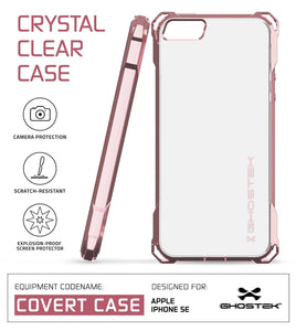 iPhone SE Case, Ghostek® Covert Pink, Premium Impact Protective Armor | Lifetime Warranty Exchange (Color in image: gold)