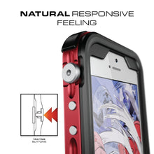 Charger l&#39;image dans la galerie, iPhone SE/5S/5 Waterproof Case, Ghostek® Atomic 3.0 Black Series | Underwater | Touch-ID (Color in image: Red)
