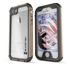 iPhone SE Waterproof Case, Ghostek® Atomic 3.0 Gold Series for Apple iPhone 5, 5S & SE (Color in image: Gold)