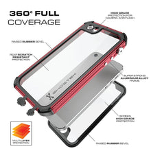 Charger l&#39;image dans la galerie, iPhone SE/5S/5 Waterproof Case, Ghostek® Atomic 3.0 Red Series | Underwater | Touch-ID (Color in image: Black)
