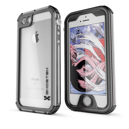 iPhone SE/5S/5 Waterproof Case, Ghostek® Atomic 3.0 Silver Series | Underwater | Touch-ID (Color in image: Silver)