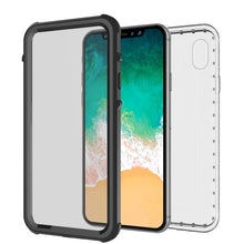 Load image into Gallery viewer, iPhone X Case, PUNKCase [CRYSTAL SERIES] Cover W/ Attached Screen Protector [BLACK] (Color in image: White)
