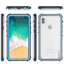 Load image into Gallery viewer, iPhone X Case, PUNKCase [CRYSTAL SERIES] Protective IP68 Certified Cover W/ Attached Screen Protector [LIGHT BLUE] (Color in image: White)
