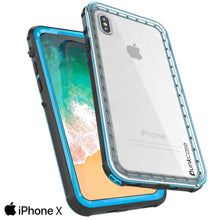 Load image into Gallery viewer, iPhone X Case, PUNKCase [CRYSTAL SERIES] Protective IP68 Certified Cover W/ Attached Screen Protector [LIGHT BLUE] (Color in image: Pink)
