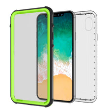 Load image into Gallery viewer, iPhone X Case, PUNKCase [CRYSTAL SERIES] Protective IP68 Certified Cover W/ Attached Screen Protector [LIGHT GREEN] (Color in image: Light Blue)
