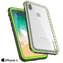 Load image into Gallery viewer, iPhone X Case, PUNKCase [CRYSTAL SERIES] Protective IP68 Certified Cover W/ Attached Screen Protector [LIGHT GREEN] (Color in image: White)
