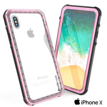 Load image into Gallery viewer, iPhone X Case, PUNKCase [CRYSTAL SERIES] Protective IP68 Certified Cover W/ Attached Screen Protector [PINK] (Color in image: White)
