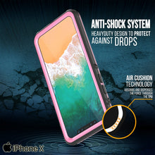 Load image into Gallery viewer, iPhone X Case, PUNKCase [CRYSTAL SERIES] Protective IP68 Certified Cover W/ Attached Screen Protector [PINK] (Color in image: Teal)
