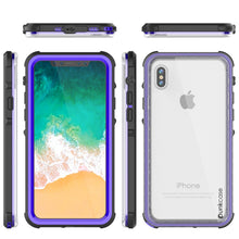 Load image into Gallery viewer, iPhone X Case, PUNKCase [CRYSTAL SERIES] Protective IP68 Certified Cover W/ Attached Screen Protector [PURPLE] (Color in image: Light Green)
