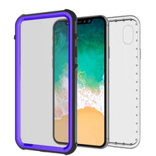 Load image into Gallery viewer, iPhone X Case, PUNKCase [CRYSTAL SERIES] Protective IP68 Certified Cover W/ Attached Screen Protector [PURPLE] (Color in image: Pink)
