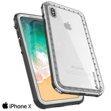 Load image into Gallery viewer, iPhone X Case, PUNKCase [CRYSTAL SERIES] Cover W/ Attached Screen Protector [WHITE] (Color in image: Purple)
