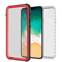 Load image into Gallery viewer, iPhone X Case, PUNKCase [CRYSTAL SERIES] Protective IP68 Certified Cover W/ Attached Screen Protector [RED] (Color in image: Purple)
