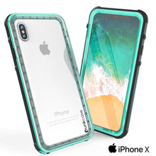 Load image into Gallery viewer, iPhone X Case, PUNKCase [CRYSTAL SERIES] Protective IP68 Certified Cover W/ Attached Screen Protector [TEAL] (Color in image: Light Green)
