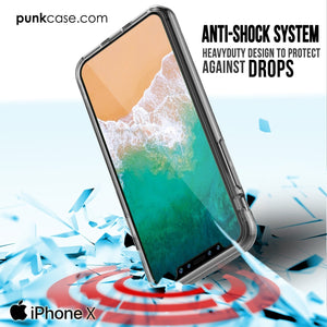 iPhone X Case, PUNKcase [LUCID 2.0 Series] [Slim Fit] Armor Cover W/Integrated Anti-Shock System & Tempered Glass PUNKSHIELD Screen Protector [Clear] (Color in image: Crystal Pink)