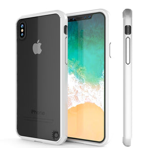 iPhone X Case, PUNKcase [LUCID 2.0 Series] [Slim Fit] Armor Cover W/Integrated Anti-Shock System & Tempered Glass PUNKSHIELD Screen Protector [White] (Color in image: White)