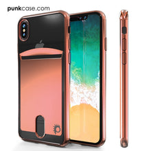 Load image into Gallery viewer, iPhone X Case, PUNKcase [LUCID Series] Slim Fit Protective Dual Layer Armor Cover W/ Scratch Resistant PUNKSHIELD Screen Protector [Rose Pink] (Color in image: Silver)
