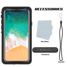 Load image into Gallery viewer, iPhone X Case, Punkcase [Extreme Series] [Slim Fit] [IP68 Certified] [Shockproof] [Snowproof] [Dirproof] Armor Cover W/ Built In Screen Protector for Apple iPhone 10 [BLACK] 
