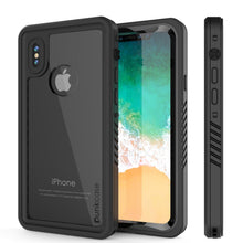 Load image into Gallery viewer, iPhone X Case, Punkcase [Extreme Series] [Slim Fit] [IP68 Certified] [Shockproof] [Snowproof] [Dirproof] Armor Cover W/ Built In Screen Protector for Apple iPhone 10 [BLACK] (Color in image: Black)
