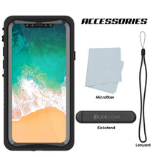 Charger l&#39;image dans la galerie, iPhone XS Max Waterproof Case, Punkcase [Extreme Series] Armor Cover W/ Built In Screen Protector [Black] (Color in image: Clear)
