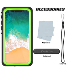 Charger l&#39;image dans la galerie, iPhone XS Max Waterproof Case, Punkcase [Extreme Series] Armor Cover W/ Built In Screen Protector [Light Green] (Color in image: Clear)
