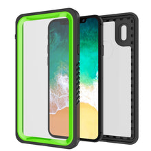 Charger l&#39;image dans la galerie, iPhone XS Max Waterproof Case, Punkcase [Extreme Series] Armor Cover W/ Built In Screen Protector [Light Green] (Color in image: Black)
