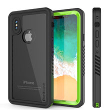 Charger l&#39;image dans la galerie, iPhone XS Max Waterproof Case, Punkcase [Extreme Series] Armor Cover W/ Built In Screen Protector [Light Green] (Color in image: Light Green)
