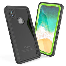 Load image into Gallery viewer, iPhone X Case, Punkcase [Extreme Series] [Slim Fit] [IP68 Certified] [Shockproof] [Snowproof] [Dirproof] Armor Cover W/ Built In Screen Protector for Apple iPhone 10 [LIGHT GREEN] (Color in image: Red)
