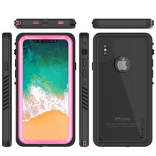 Charger l&#39;image dans la galerie, iPhone XS Max Waterproof Case, Punkcase [Extreme Series] Armor Cover W/ Built In Screen Protector [Pink] (Color in image: Black)
