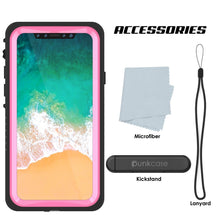 Charger l&#39;image dans la galerie, iPhone XS Max Waterproof Case, Punkcase [Extreme Series] Armor Cover W/ Built In Screen Protector [Pink] (Color in image: Clear)
