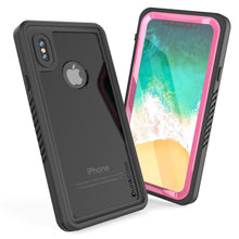 Charger l&#39;image dans la galerie, iPhone XS Max Waterproof Case, Punkcase [Extreme Series] Armor Cover W/ Built In Screen Protector [Pink] (Color in image: Red)
