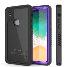 Charger l&#39;image dans la galerie, iPhone XS Max Waterproof Case, Punkcase [Extreme Series] Armor Cover W/ Built In Screen Protector [Purple] (Color in image: Purple)
