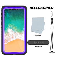 Charger l&#39;image dans la galerie, iPhone XS Max Waterproof Case, Punkcase [Extreme Series] Armor Cover W/ Built In Screen Protector [Purple] (Color in image: Clear)

