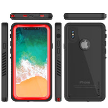 Load image into Gallery viewer, iPhone X Case, Punkcase [Extreme Series] [Slim Fit] [IP68 Certified] [Shockproof] [Snowproof] [Dirproof] Armor Cover W/ Built In Screen Protector for Apple iPhone 10 [Red] (Color in image: Light Blue)
