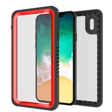 Load image into Gallery viewer, iPhone X Case, Punkcase [Extreme Series] [Slim Fit] [IP68 Certified] [Shockproof] [Snowproof] [Dirproof] Armor Cover W/ Built In Screen Protector for Apple iPhone 10 [Red] (Color in image: Pink)
