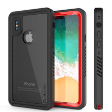 Charger l&#39;image dans la galerie, iPhone XS Max Waterproof Case, Punkcase [Extreme Series] Armor Cover W/ Built In Screen Protector [Red] (Color in image: Red)
