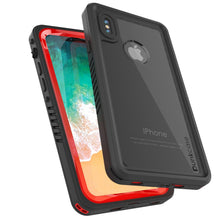 Load image into Gallery viewer, iPhone X Case, Punkcase [Extreme Series] [Slim Fit] [IP68 Certified] [Shockproof] [Snowproof] [Dirproof] Armor Cover W/ Built In Screen Protector for Apple iPhone 10 [Red] (Color in image: White)
