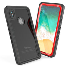 Charger l&#39;image dans la galerie, iPhone XS Max Waterproof Case, Punkcase [Extreme Series] Armor Cover W/ Built In Screen Protector [Red] (Color in image: Teal)
