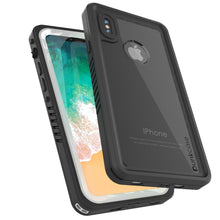Charger l&#39;image dans la galerie, iPhone XS Max Waterproof Case, Punkcase [Extreme Series] Armor Cover W/ Built In Screen Protector [White] (Color in image: Black)
