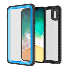 Charger l&#39;image dans la galerie, iPhone XS Max Waterproof Case, Punkcase [Extreme Series] Armor Cover W/ Built In Screen Protector [Light Blue] (Color in image: Purple)
