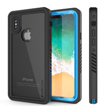 Load image into Gallery viewer, iPhone X Case, Punkcase [Extreme Series] [Slim Fit] [IP68 Certified] [Shockproof] [Snowproof] [Dirproof] Armor Cover W/ Built In Screen Protector for Apple iPhone 10 [LIGHT BLUE] (Color in image: Light Blue)
