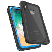 Charger l&#39;image dans la galerie, iPhone XS Max Waterproof Case, Punkcase [Extreme Series] Armor Cover W/ Built In Screen Protector [Light Blue] (Color in image: Red)
