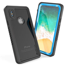 Load image into Gallery viewer, iPhone X Case, Punkcase [Extreme Series] [Slim Fit] [IP68 Certified] [Shockproof] [Snowproof] [Dirproof] Armor Cover W/ Built In Screen Protector for Apple iPhone 10 [LIGHT BLUE] 
