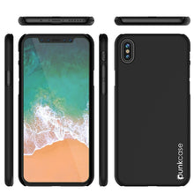 Load image into Gallery viewer, iPhone X Case, Punkcase [Solid Series] Ultra Thin Cover [shockproof] [dirtproof] for Apple iPhone 10 [Black] 
