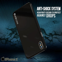 Load image into Gallery viewer, iPhone X Case, Punkcase [Solid Series] Ultra Thin Cover [shockproof] [dirtproof] for Apple iPhone 10 [Jet black] 
