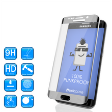 Load image into Gallery viewer, Galaxy S6 Edge Silver Punkcase Glass SHIELD Tempered Glass Screen Protector 0.33mm Thick 9H Glass (Color in image: Clear)

