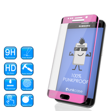Charger l'image dans la galerie, Galaxy S6 Edge Pink Tempered Glass Screen Protector, PUNKSHIELD \0.33mm Thick 9H Glass (Color in image: Clear)

