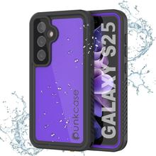 Load image into Gallery viewer, Galaxy S25 Basage étanche Punkcase Studstar violet mince de 6,2 pieds sous-marine IP68 Choc / neige
