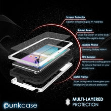 Charger l&#39;image dans la galerie, Note 4 Case, Punkcase® METALLIC Series WHITE w/ TEMPERED GLASS | Aluminum Frame (Color in image: Black)
