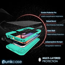 Load image into Gallery viewer, Galaxy S6 Waterproof Case PunkCase StudStar Teal Thin 6.6ft Underwater IP68 Shock/Dirt/Snow Proof (Color in image: white)
