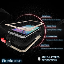 Load image into Gallery viewer, Galaxy S6 EDGE  Case, PUNKcase Metallic Gold Shockproof  Slim Metal (Color in image: black)
